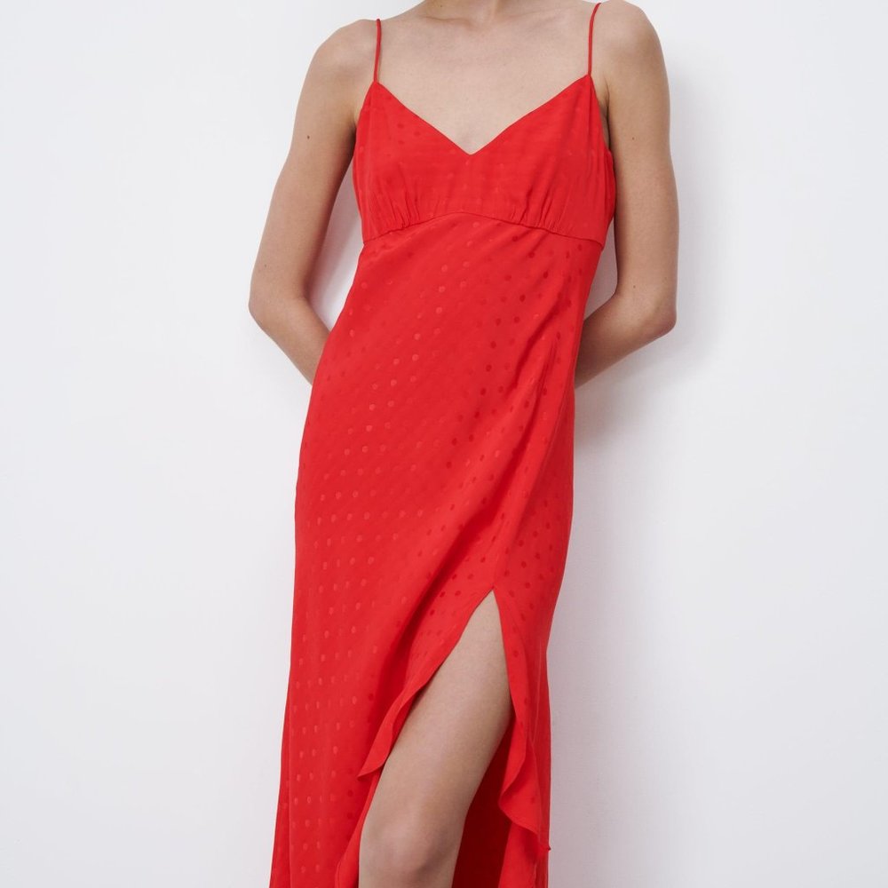 Zara Red Slip Dress